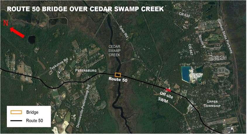 Route 50 Briddge over cedar swanp creek